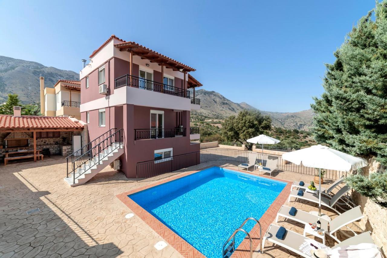 Villa Kermes Heated Pool Kournas Exterior photo